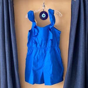 Blue Ruffled Romper